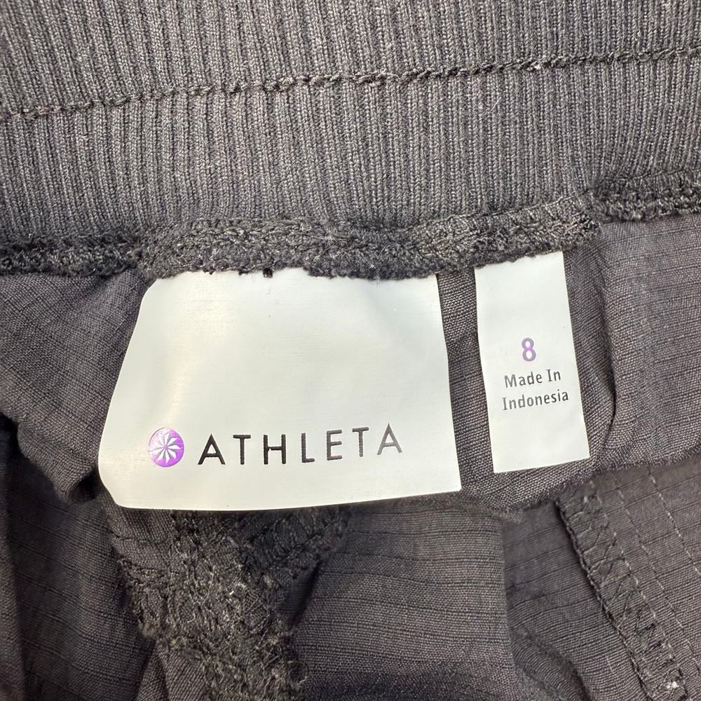 Athleta Joggers Women's 8 Black Cargo Athleisure Preppy Fitness Wear Casual - Picture 6 of 13